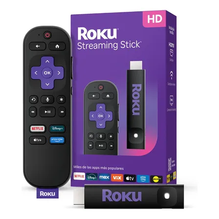 Roku 3840 Streaming Stick Control De Voz Tienda Oficial Negro Estándar