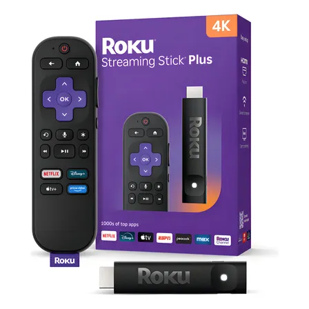Roku Streaming Stick Plus 4k Con Control Con Comando De Voz Negro