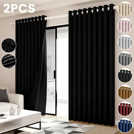 2 Panele Cortinas Blackout Para Ventana 264x214cm Habitacion
