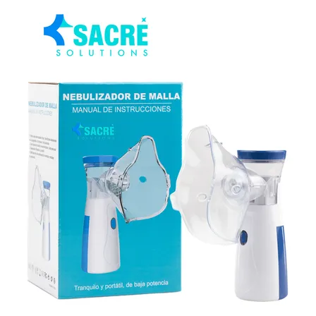 Nebulizador Inalámbrico Ultrasónico Nebulizer Inalador Nebulizador Sacre Solutions Azul