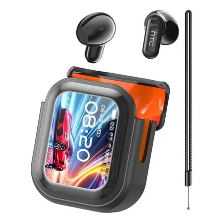 Audifonos Htc Ne20 Color Negro Bluetooth 6.0 Auriculares Inalambricos Con Pantalla Táctil Inteligente Resistente Al Agua Ipx4 Ai Audifonos Traductores In-ear Auriculare