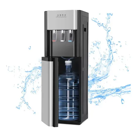 Dispensador De Agua Fría Caliente Oculto Eléctrico Garrafón, Dispensador De Agua De Carga Inferior Con 3 Configuraciones… Plateado
