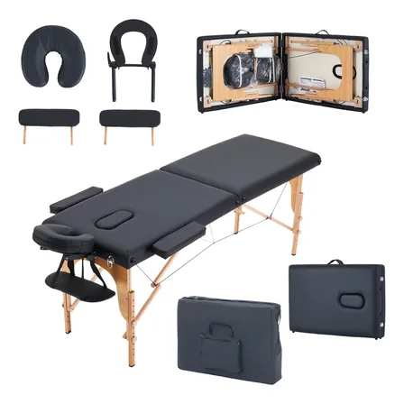 Cama De Masaje Plegable Profesional Portátil Spa Fisioterapia Tatuaje Altura Ajustable Estructura Reforzada Con Bolsa Transportadora Memory Foam