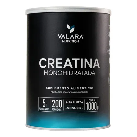Creatina Monohidratada Micronizada En Polvo 1 Kg 200 Porciones – Suplemento Deportivo Valara Máxima Pureza Sin Azúcar Con Scoop Dosificador Sin Sabor