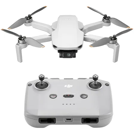 Dji Mini 4k Drone Con Cámara 4k Uhd Menos 249 G, Estabilización 3 Ejes, Transmisión Video De 10 Km, Retorno Automático, Resistencia Al Viento, 1 Batería Gris